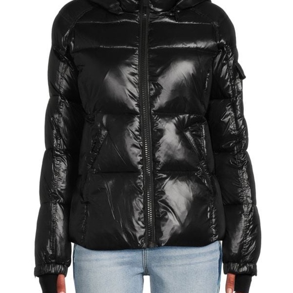 Kylie Jet Black Puffer Jacket S13 Size XL - Picture 4 of 4